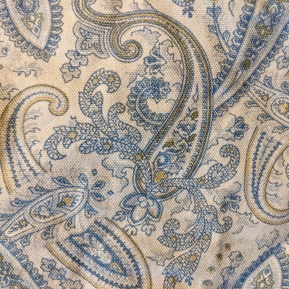 Paisley Throw-Pillow Cover (Blue & White) - Picture 3 of 8
